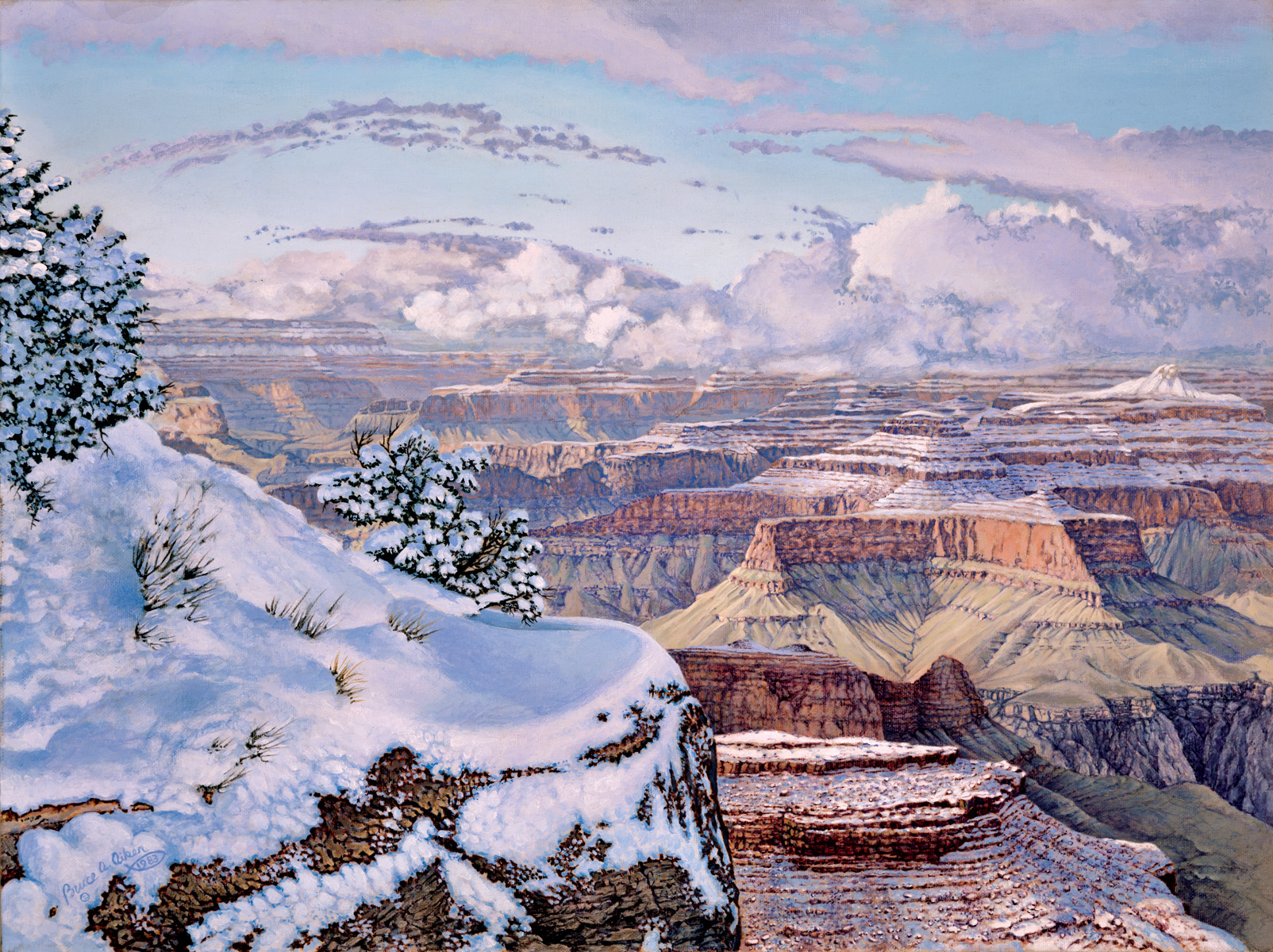 Yavapai Point 18x24 acrylic/canvas 1983